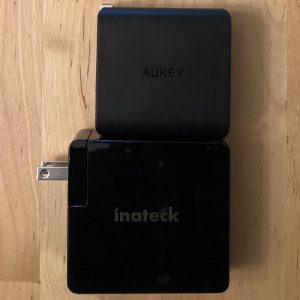 Top: AUKEY PA-Y16 Dual 18W PD Charger. Bottom: Inateck 60W PD Charger with Dual USB-C Ports.