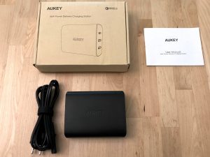 AUKEY PA-Y13 46W PD Charging Station box and contents