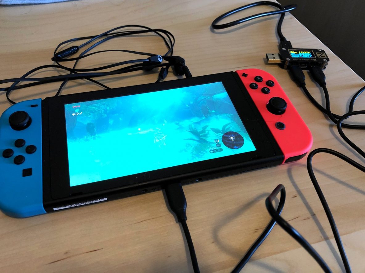 New Nintendo Switch under going charging stress test