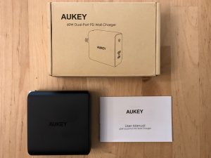 AUKEY PA-D5 Focus Duo 63W box and contents