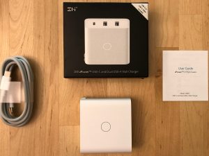 ZMI zPower USB-C and Dual USB-A box and contents