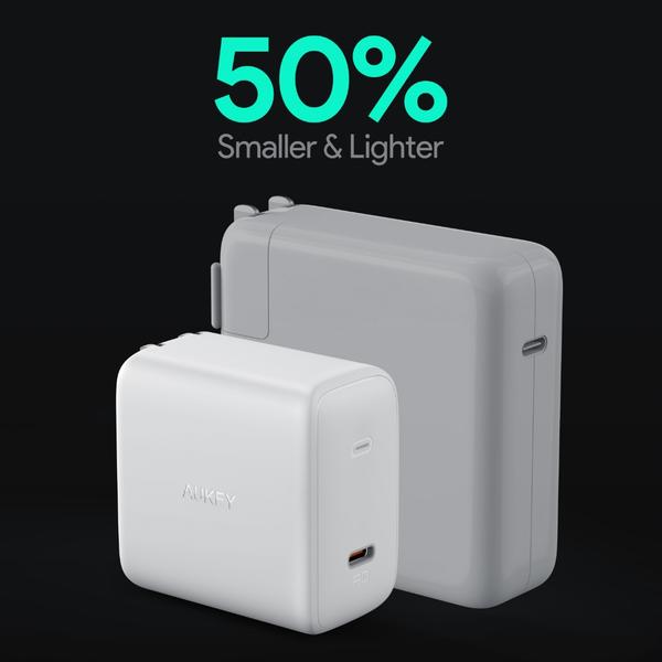 AUKEY PA-B5 Omnia 100W compared to Apple 96W power adapter