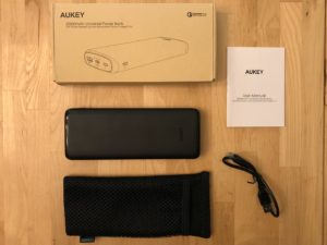 AUKEY PB-Y23 Sprint Go Lightning 20000 box and contents