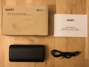 AUKEY PB-Y36 Sprint Go Mini 10000 PD box and contents