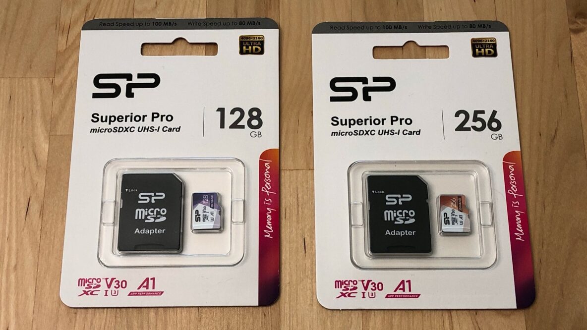 SP Superior Pro microSDXC cards