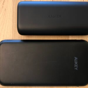 Top: Anker PowerCore 10000 PD. Bottom: AUKEY PB-Y13 10000 USB-C PD. Top: Anker PowerCore 10000 PD. Bottom: AUKEY PB-Y13 10000 USB-C PD.