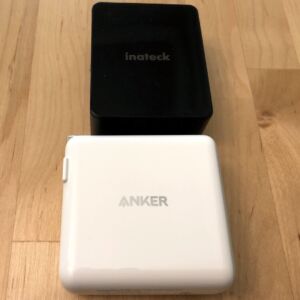 Top: Inateck 45W 3-Port USB-C. Bottom: Anker PowerPort II PD. Top: Inateck 45W 3-Port USB-C. Bottom: Anker PowerPort II PD.