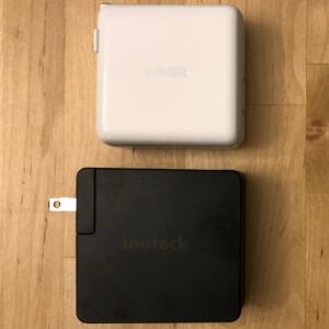 Top: Anker PowerPort Atom PD 2. Bottom: Inateck 60W PD Charger with Dual USB-C. Top: Anker PowerPort Atom PD 2. Bottom: Inateck 60W PD Charger with Dual USB-C.
