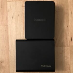 Top: Inateck 60W PD USB-C. Bottom: Nekteck 60W USB-C PD. Top: Inateck 60W PD USB-C. Bottom: Nekteck 60W USB-C PD.
