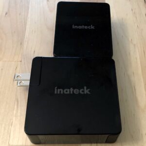 Top: Inateck 60W PD USB-C. Bottom: Inateck 60W PD Charger with Dual USB-C. Top: Inateck 60W PD USB-C. Bottom: Inateck 60W PD Charger with Dual USB-C.