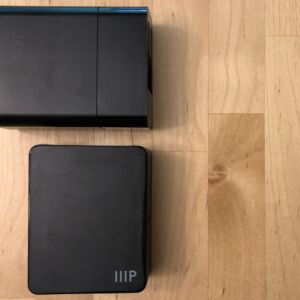 Top: J-Go Tech 45W USB-C PD. Bottom: Monoprice Obsidian Speed USB. Top: J-Go Tech 45W USB-C PD. Bottom: Monoprice Obsidian Speed USB.