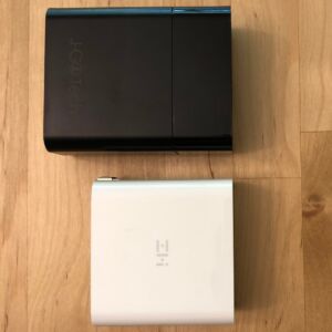 Top: J-Go Tech 45W USB-C PD. Bottom: ZMI PowerPlug Turbo. Top: J-Go Tech 45W USB-C PD. Bottom: ZMI PowerPlug Turbo.