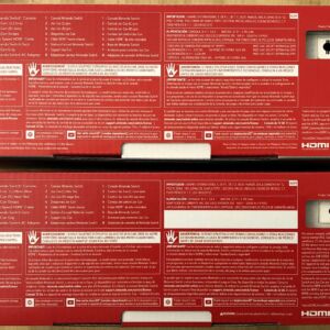 Top: Original Nintendo Switch box. Bottom: New (2019) Nintendo Switch box. Compare Nintendo Switch Model Boxes, Bottom