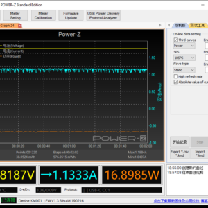 Power draw with an 18W (15V/1.2A) USB-C PD charger (2019 Switch) Power draw with an 18W (15V/1.2A) USB-C PD charger