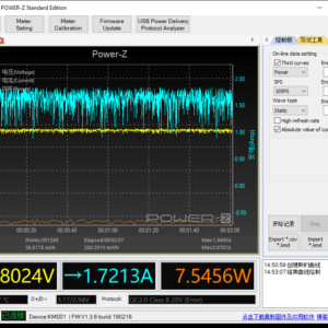 Power draw with a 7.5W (5V/1.5A) USB-A charger (2019 Switch) Power draw with a 7.5W (5V/1.5A) USB-A charger