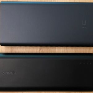 Top: ZMI PowerPack Aura 20K USB-C. Bottom: Anker PowerCore Speed 20000 PD. Top: ZMI PowerPack Aura 20K USB-C. Bottom: Anker PowerCore Speed 20000 PD.