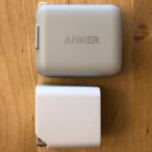 Top: Anker PowerPort PD 1. Bottom: AUKEY PA-Y18 18W PD USB-C. Top: Anker PowerPort PD 1. Bottom: AUKEY PA-Y18 18W PD USB-C.