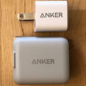 Top: Anker PowerPort PD Nano. Bottom: Anker PowerPort 1 PD.