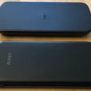 Top: AUKEY Graphite Charging Hub power bank. Bottom: AUKEY PB-Y13 18W PD. Top: AUKEY Graphite Charging Hub power bank. Bottom: AUKEY PB-Y13 18W PD.