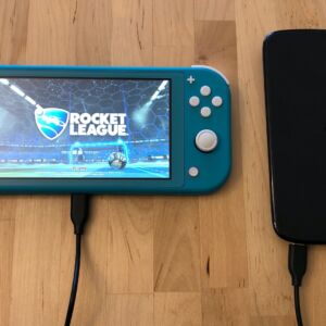 AUKEY Graphite Charging Hub power bank with Nintendo Switch Lite AUKEY Graphite Charging Hub power bank with Nintendo Switch Lite