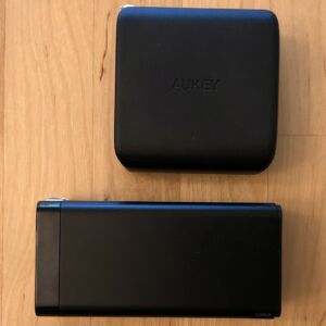 Top: AUKEY PA-B3 Omnia Mix 65W Dual-Port PD. Bottom: Baseus 65W Three-Port Mini. Top: AUKEY PA-B3 Omnia Mix 65W Dual-Port PD. Bottom: Baseus 65W Three-Port Mini.