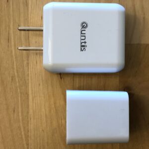 Top: Quntis PD Fast Charger and Cable. Bottom: AUKEY PA-Y18 18W PD. Top: Quntis PD Fast Charger and Cable. Bottom: AUKEY PA-Y18 18W PD.