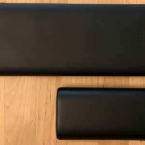 Top: AUKEY PB-Y23 Sprint Go Lightning 20000. Bottom: AUKEY PB-Y36 Sprint Go Mini 10000 PD. Top: AUKEY PB-Y23 Sprint Go Lightning 20000. Bottom: AUKEY PB-Y36 Sprint Go Mini 10000 PD.