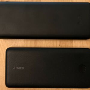 Top: AUKEY PB-Y23 Sprint Go Lightning 20000. Bottom: Anker PowerCore Essential 20000 PD. Top: AUKEY PB-Y23 Sprint Go Lightning 20000. Bottom: Anker PowerCore Essential 20000 PD.
