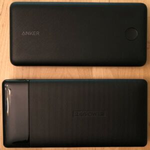 Top: Anker PowerCore Essential 20000 PD. Bottom: RAVPower PD Pioneer 20000 18W. Top: Anker PowerCore Essential 20000 PD. Bottom: RAVPower PD Pioneer 20000 18W.
