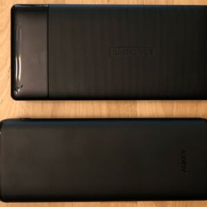 Top: RAVPower PD Pioneer 20000 18W. Bottom: AUKEY PB-Y23 Sprint Go Lightning 20000. Top: RAVPower PD Pioneer 20000 18W. Bottom: AUKEY PB-Y23 Sprint Go Lightning 20000.