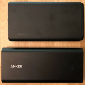 Top: AUKEY PB-Y24 26800 Universal. Bottom: Anker PowerCore+ 26800 PD. Top: AUKEY PB-Y24 26800 Universal. Bottom: Anker PowerCore+ 26800 PD.