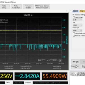 MacBook Pro 13-inch power meter, bottom USB-C port MacBook Pro 13-inch power meter, bottom USB-C port
