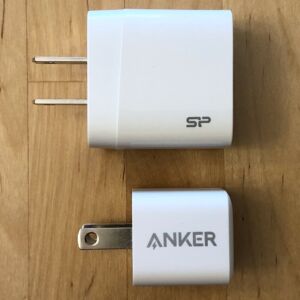 Top: Silicon Power Boost Charger QM10. Bottom: Anker PowerPort III Nano (18W). Top: Silicon Power Boost Charger QM10. Bottom: Anker PowerPort III Nano (18W).